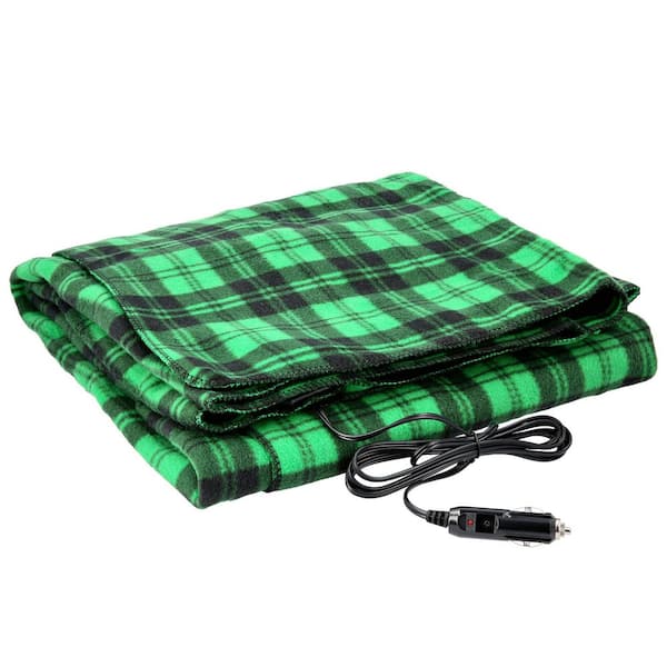 Stalwart Green Polyester Throw Blanket