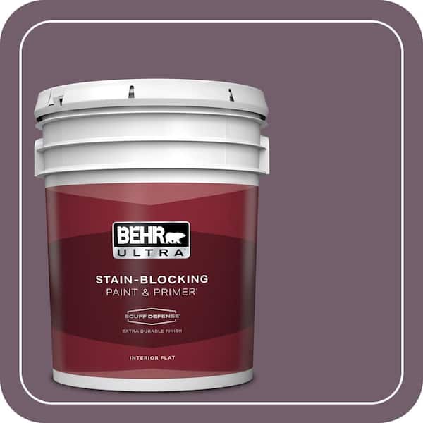BEHR ULTRA 5 gal. #MQ1-38 Smoked Mulberry Extra Durable Flat Interior Paint & Primer