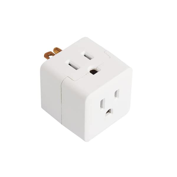 Commercial Electric 3-Outlet Grounded Cube Tap