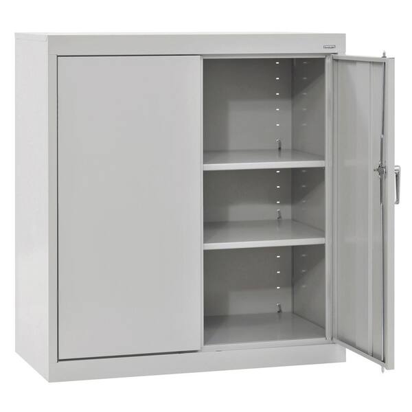 Classic Series Preassembled Counter Height Freestanding Storage Cabinet In Dove Gray (36 in. W x 36 in H x 24 in. D)