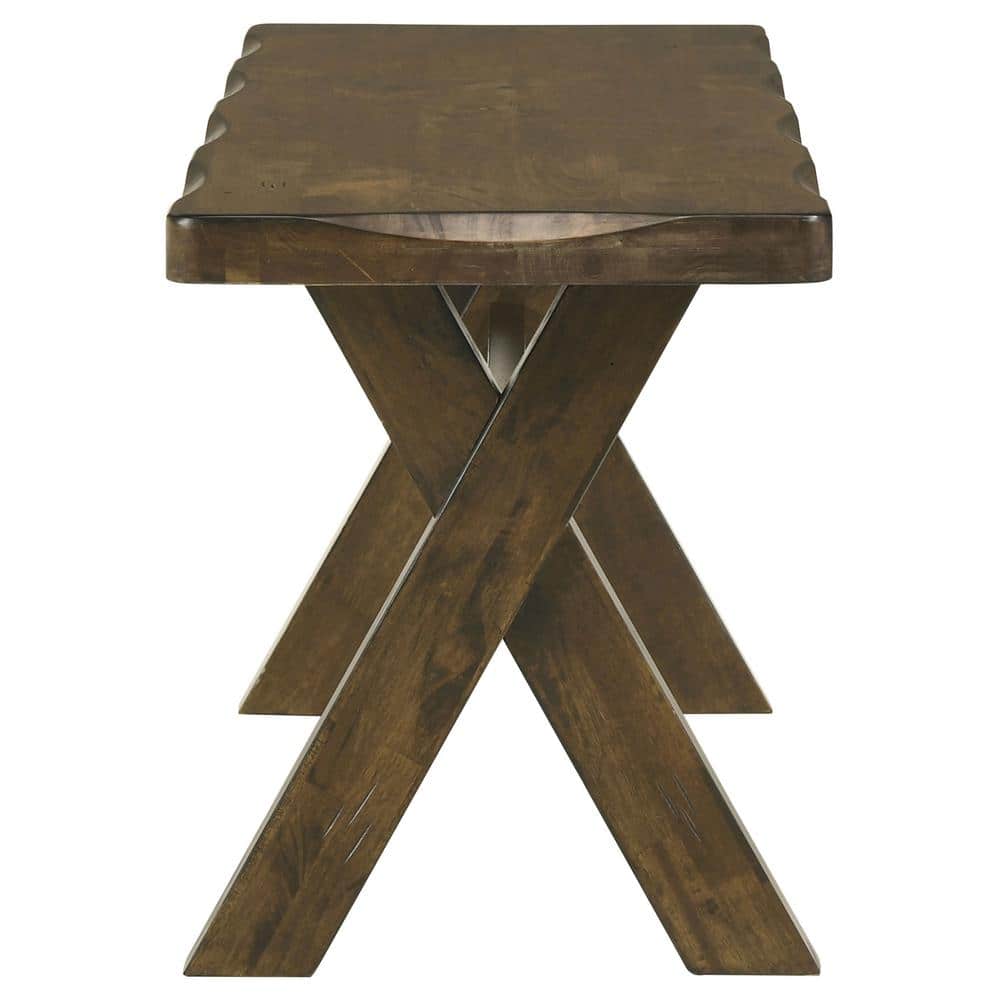Alston 47'' Knotty Nutmeg Traditional Wooden Dining Bench