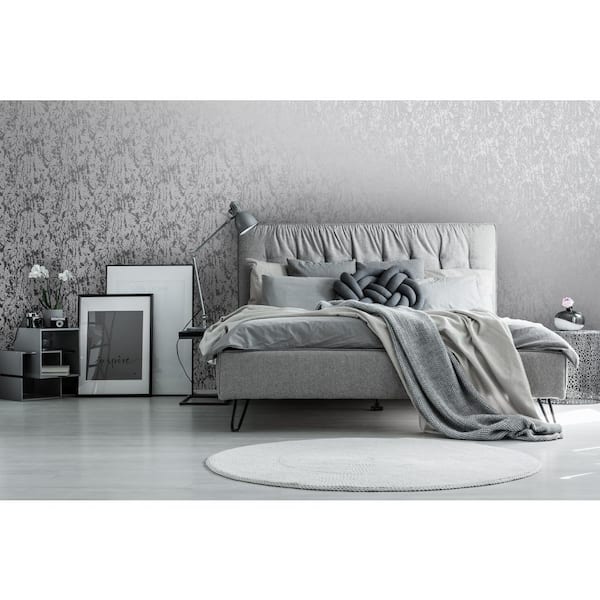Milan Texture Silver and Grey Wallpaper