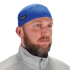 Chill-Its 6630 Blue High-Performance Skull Cap - Terry Cloth Sweatband