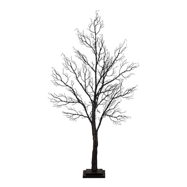 4ft. Pre-Lit Halloween Minimalist Twig Artificial Fall Tree with 160 Orange and Purple LED Lights