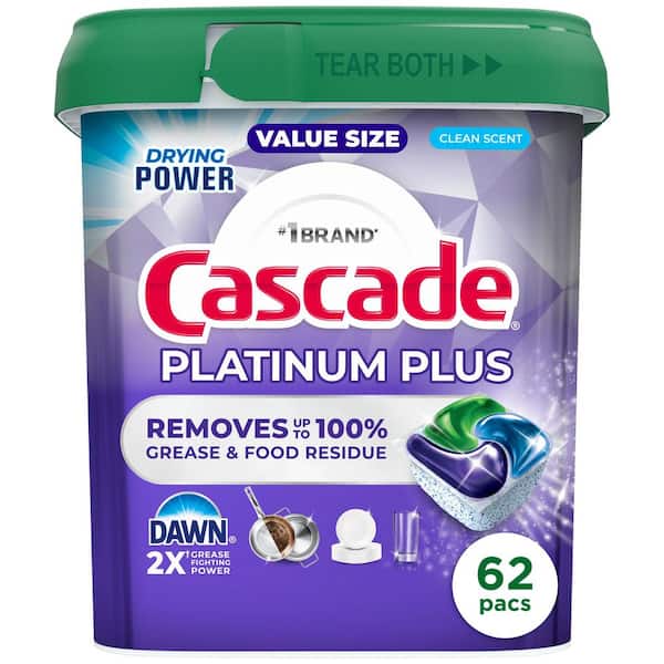 Platinum Plus ActionPacs Drying Power Plus Dawn Clean Scent Dishwashing Machine Detergent (62-Count)
