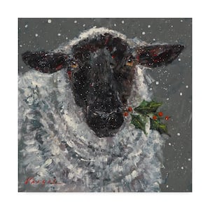 Wren The Christmas Sheep by Mary Miller Veazie Hidden Frame Animal 18 in. x 18 in.