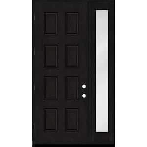 Regency 53 in. x 96 in. 8-Panel RHOS Onyx Stain Mahogany Fiberglass Prehung Front Door w/14in.Sidelite