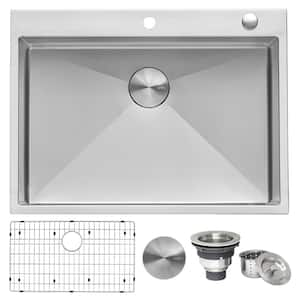 30 x 22 in. Drop-In Tight Radius Topmount 16-Gauge Stainless Steel Kitchen Sink Single Bowl