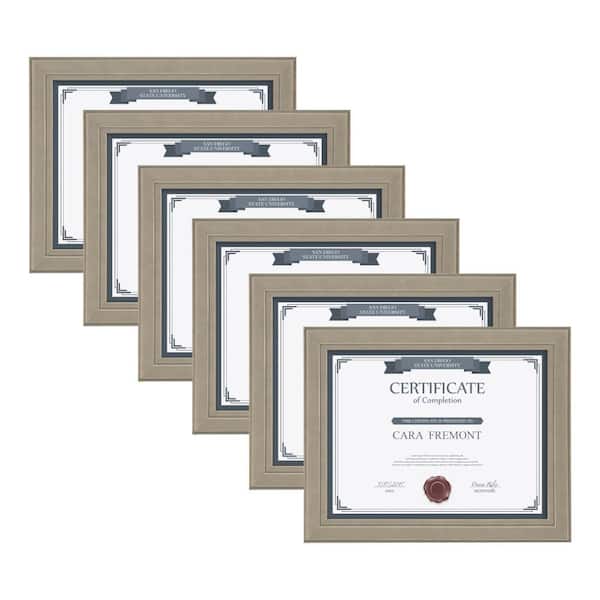 Kieva 8.5 in. x 11 in. Gray Picture Frame (Set of 6)