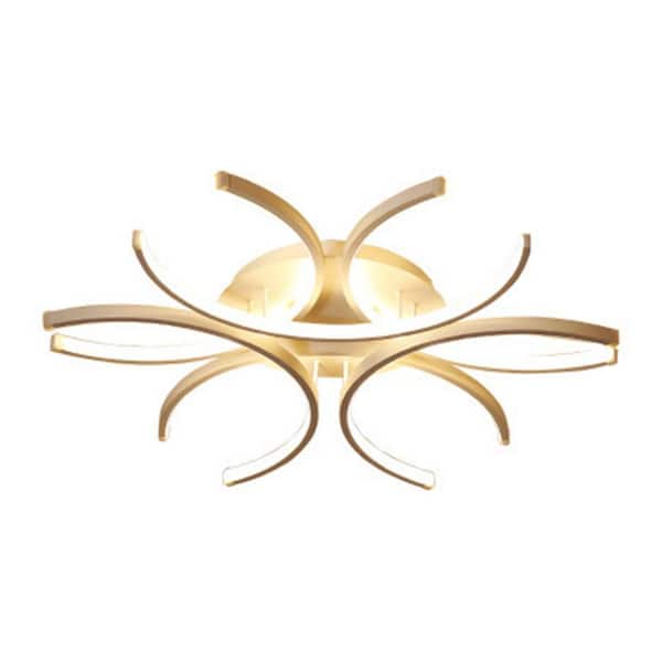 OUKANING 23.6 in. Modern Flowers Design Integrated LED Flush Mount