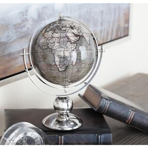 11 in. Gray Stainless Steel Decorative Globe
