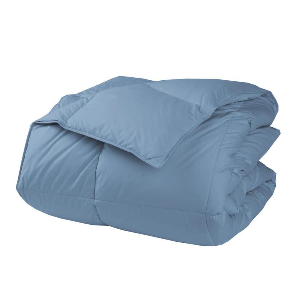 The Company Store LaCrosse Light Warmth Porcelain Blue King Down Comforter 11002BKPORBLUE
