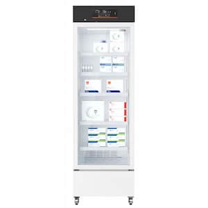 24 in. Commercial Medical Refrigerator with Lock for Pharmacy with Backup Battery 11 cu. ft. in White