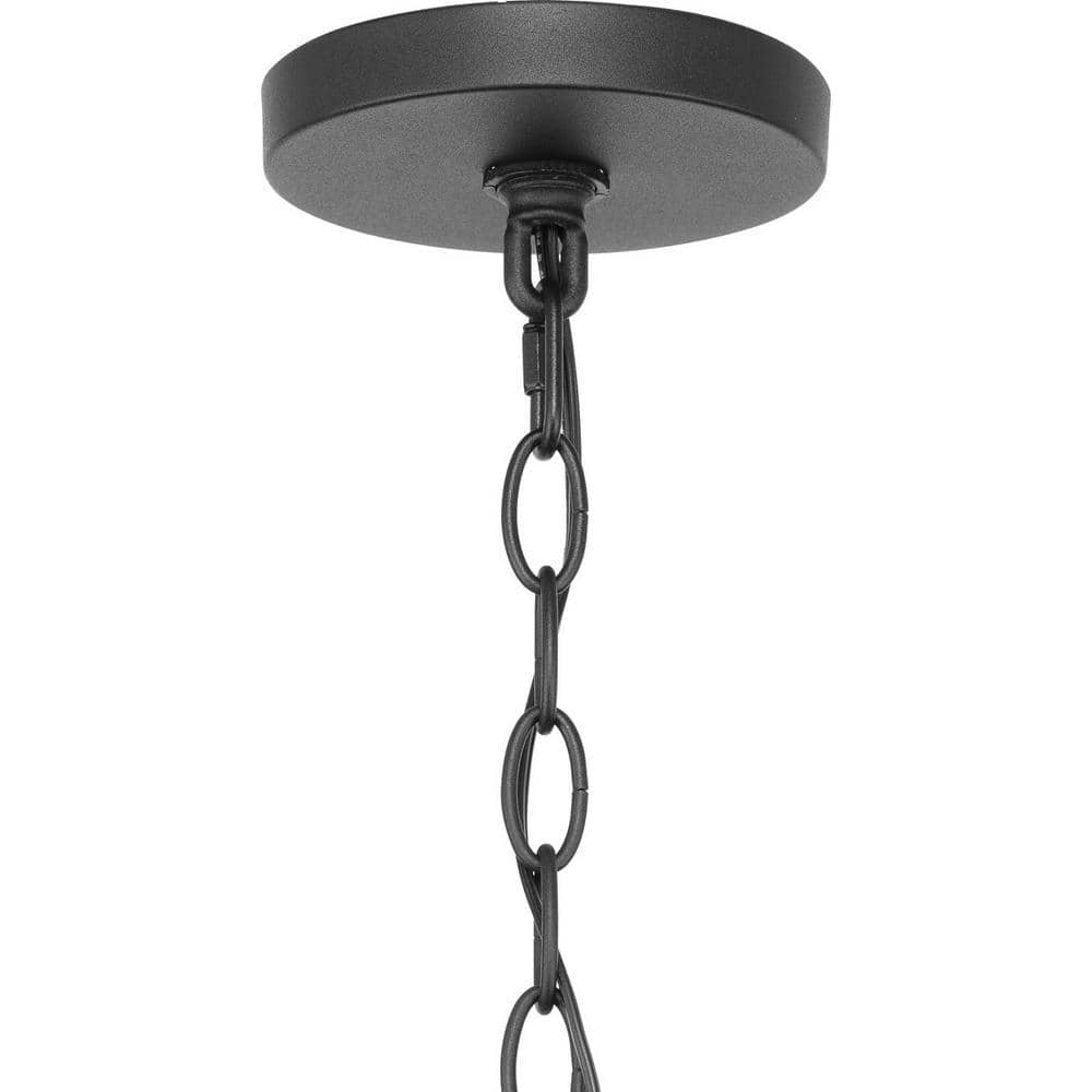Chapel Black Glass Indoor/Outdoor Pendant Light