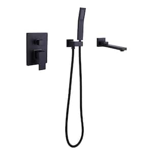 Single-Handle 1-Spray Tub and Shower Faucet With Spot Resist in Matte Black (Valve Included)