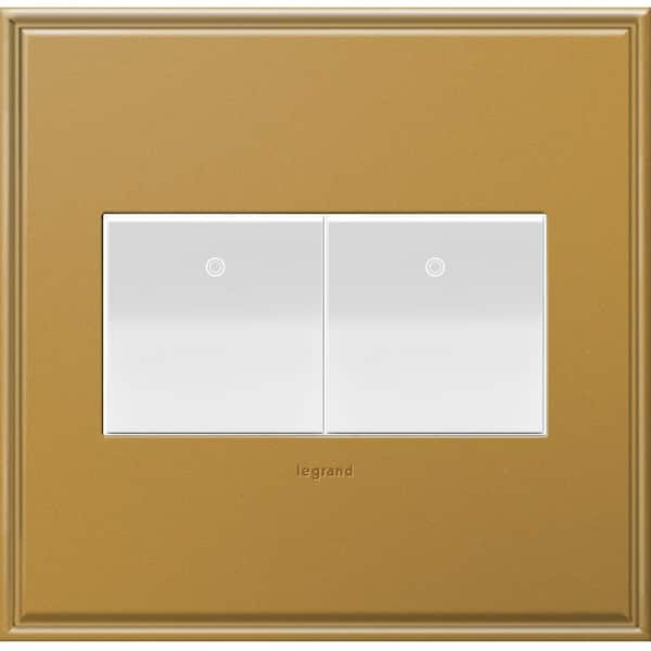 adorne 2 Gang Decorator/Rocker Wall Plate, Antique Bronze (1-Pack)