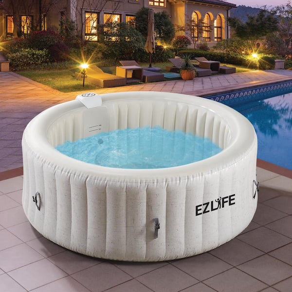 EZLIFE 4 Person, Hot Tub, 100 Aqua Jet, Inflatable Hot Tub With