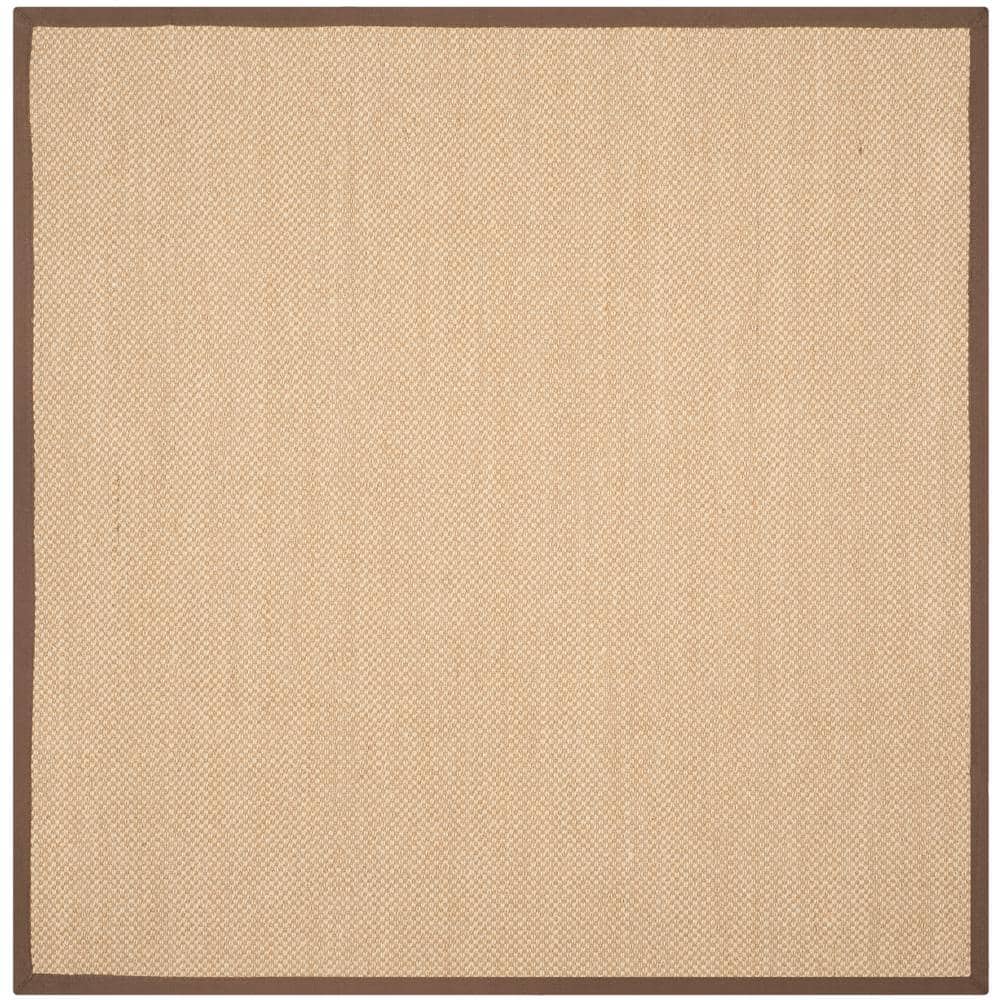 Natural Fiber Maize/Brown 6 ft. x 6 ft. Woven Border Square Area Rug price history on PriceWatchPro