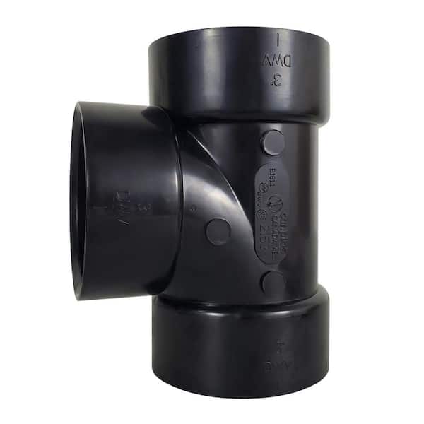 ICON ABS Fitting - San Tee-Wye, 3 in., Hub-Hub-Hub
