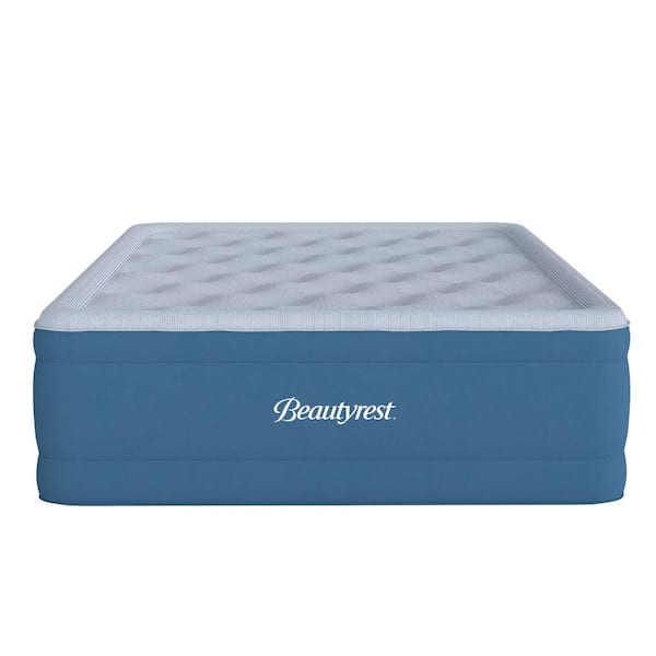 Beautyrest Comfort Plus Air Bed Mattress with Built-in Pump and Plush Cooling Topper, 17" Full