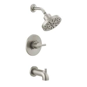 Nicoli Single-Handle 5-Spray Tub and Shower Faucet with H2OKinetic Technology in Stainless (Valve Included)