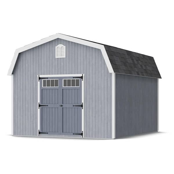 Colonial Woodbury 12 ft. x 14 ft. Outdoor Wood Storage Shed Do-It-Yourself Precut Kit with Floor (168 Sq. Ft.)