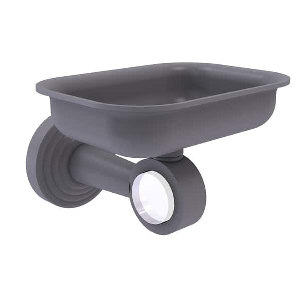 Allied Brass Pacific Beach Wall Mounted Soap Dish Holder in Matte Gray