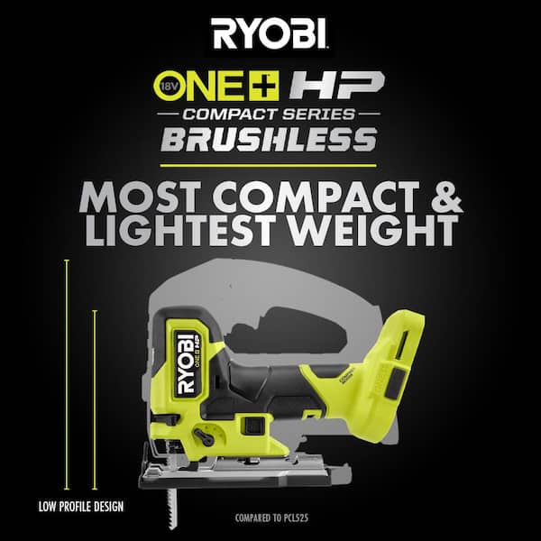RYOBI - ONE+ HP 18V Brushless Cordless Compact Barrel Grip Jig Saw (Tool Only)