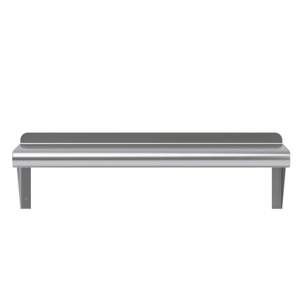 24" Stainless Steel Wall Shelf with Brackets