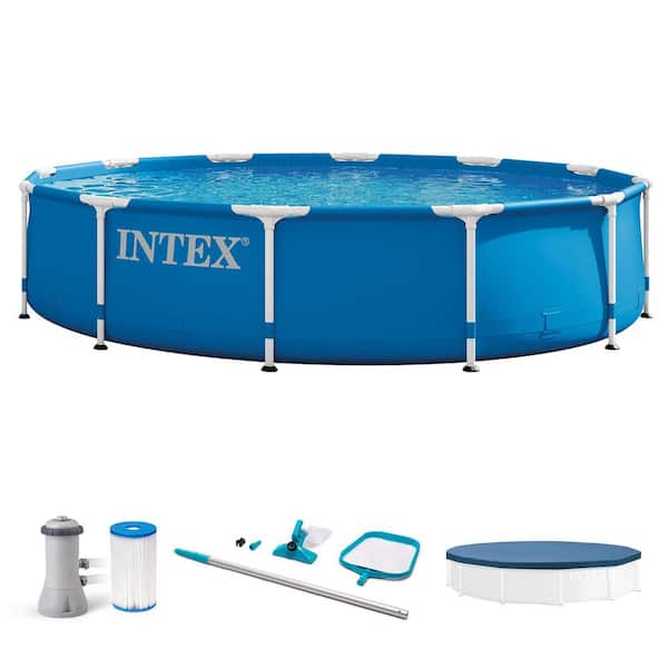 12 ft. Round 30 in. Deep Above Ground Pool Set