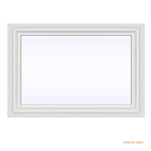 35.5 in. x 23.5 in. V-2500 Series White Vinyl Picture Window w/ Low-E 366 Glass
