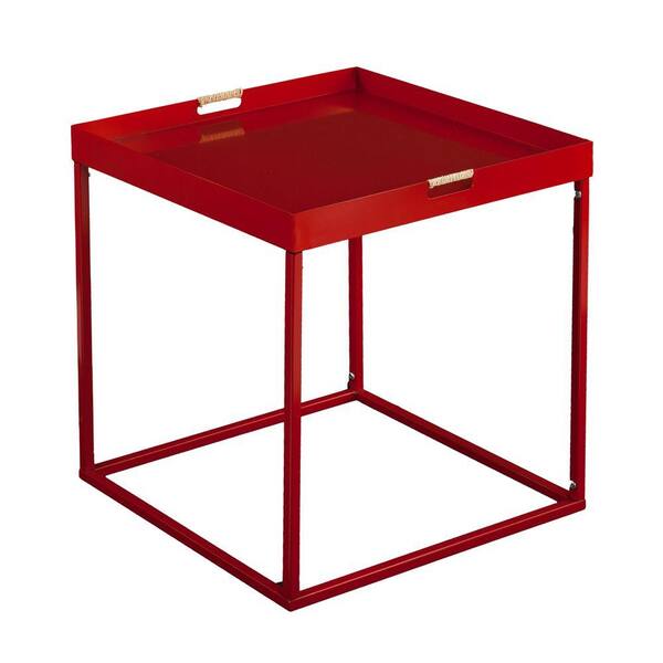 Southern Enterprises Wilcox Red Indoor/Outdoor Butler Accent Patio Table