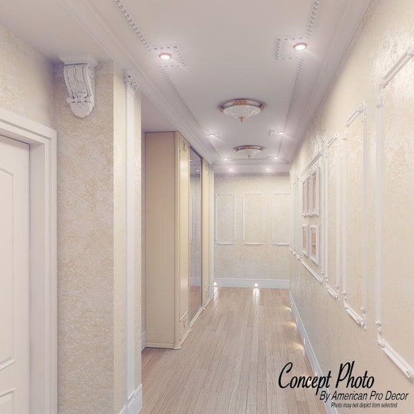 3-1/8 in. x 1/2 in. x 96 in. Plain Recycled Polystyrene Base Moulding Pro Pack 48 LF (6-Pack)