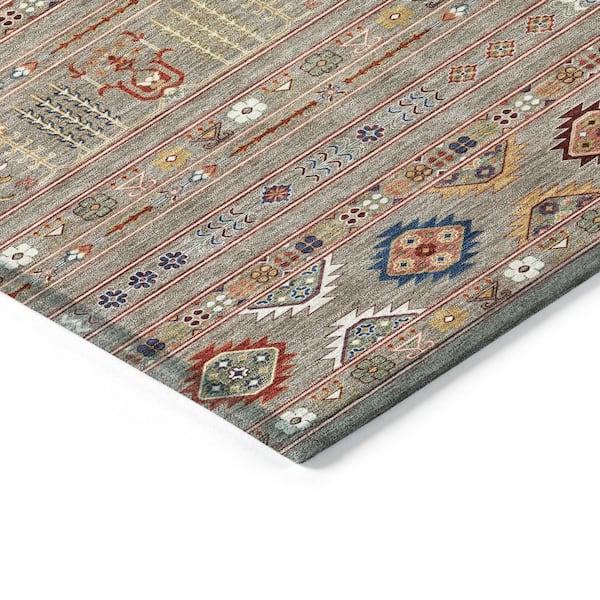 Chantille Machine Washable Indoor/Outdoor Abstract ACN2244 Taupe 8 ft. x 10 ft. Area Rug