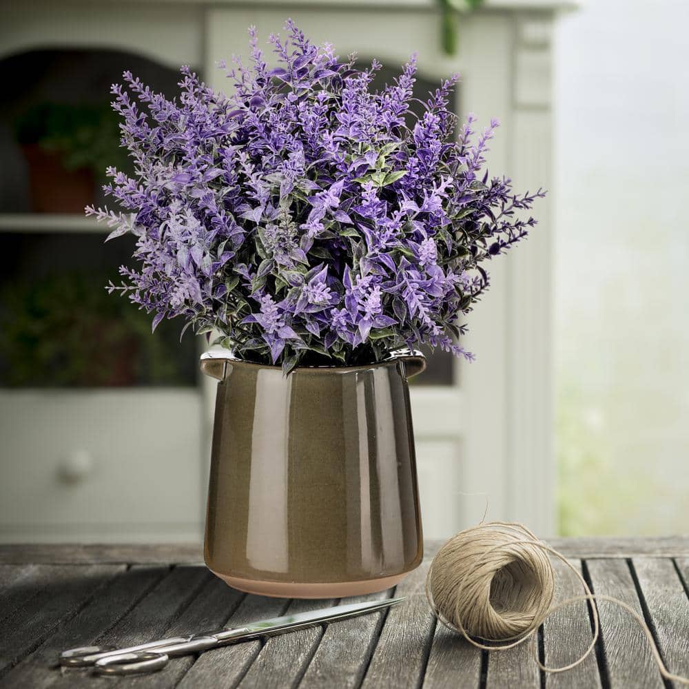 Regency International 12 in. Purple Artificial Lavender in Pot
