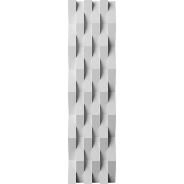 Ekena Millwork 1 in. x 1/2 ft. x 2 ft. EdgeCraft Chesapeake Style Seamless White PVC Decorative Wall Paneling (8-Pack)