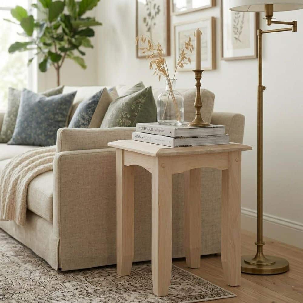 Unfinished End Table
