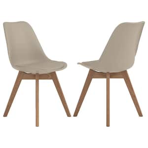 Caballo Tan Faux Leather Side Chairs Set of 2