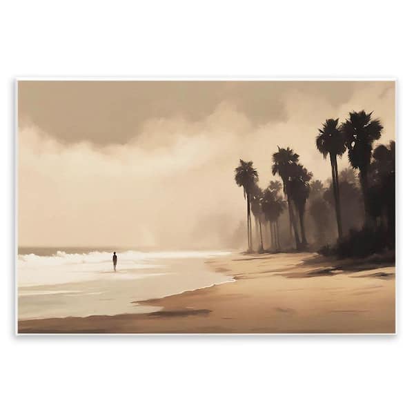 Stupell Industries Moody Beach View by Noah Bay Unframed Nature Graphic Art Print 10 in. x 15 in.