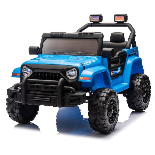 12-Volt Kids Ride On Electric Car With Control 4-Wheel Suspension Music Bluetooth Headlights MP3 for Kids Aged 3-8 Blue