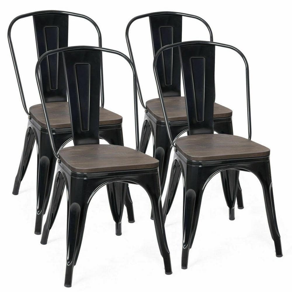 Boyel Living Set of 4, Metal Dining Chair Stackable with Boyel Living Set of 4, Metal Dining Chair Stackable with