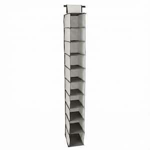 47 in. High 10-Pair Shelf Closet Hanging Shoe Organizer in Cashmere