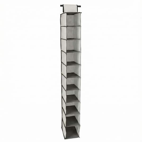 47 in. High 10-Pair Shelf Closet Hanging Shoe Organizer in Cashmere