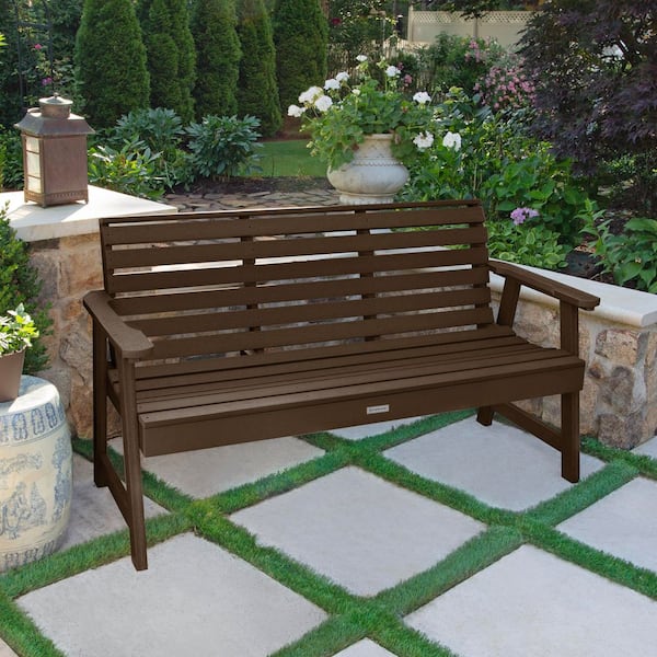 Weatherly 5 ft. 2-Person Weathered Acorn Recycled Plastic Outdoor Garden Bench