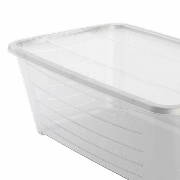 Clear plastic shoe boxes with lids,quantity 5-13 x 7-1/2 x 4-1/4h each -  Metzger Property Services, LLC