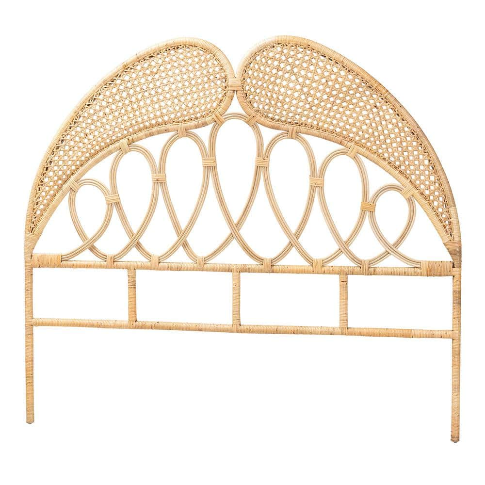 bali & pari Onika Brown Natural Rattan Queen Standalone Headboard