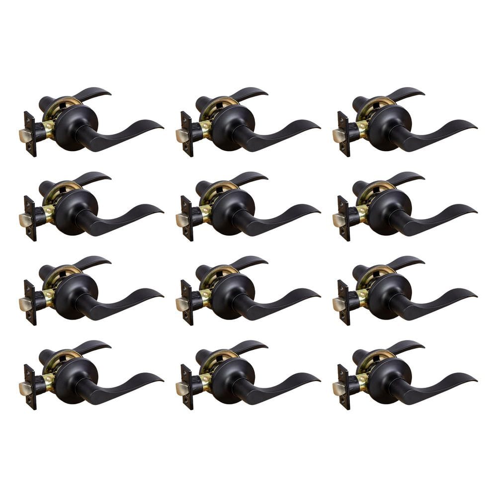 Design House Stratford Matte Black Passage Hall/Closet Door Handle (12 ...