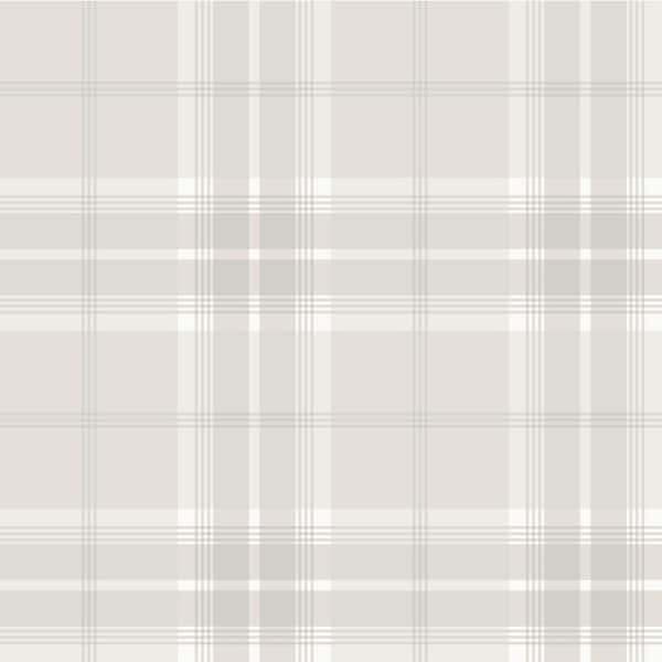 Advantage Sala White Plaid Matte Non-Pasted Non-Woven Wallpaper Sample