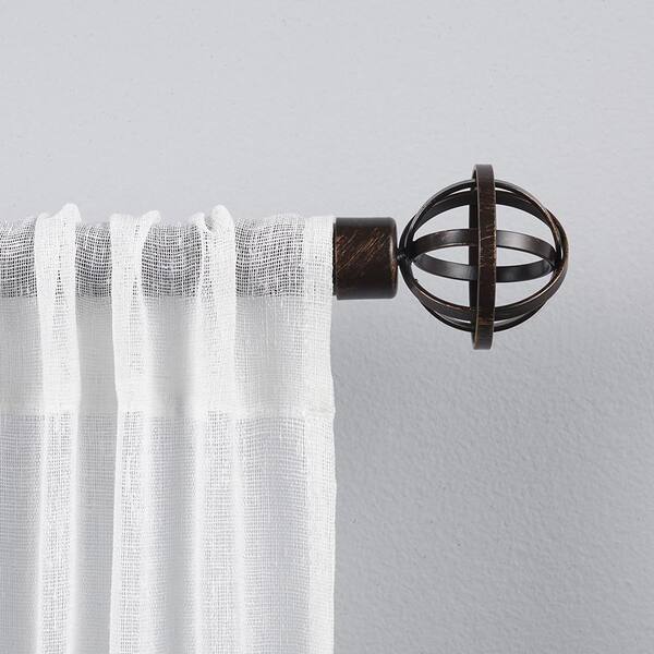 thumbnail image 2 of Exclusive Home Topper 1" Curtain Rod And Coordinating Finial Set, Matte 2 of 10