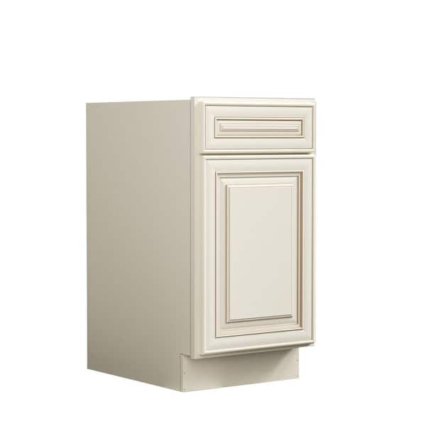Hausvita 18 in. W x 24 in. D x 34.5 in. H in Traditional White Plywood Ready to Assemble Kitchen Base Cabinet